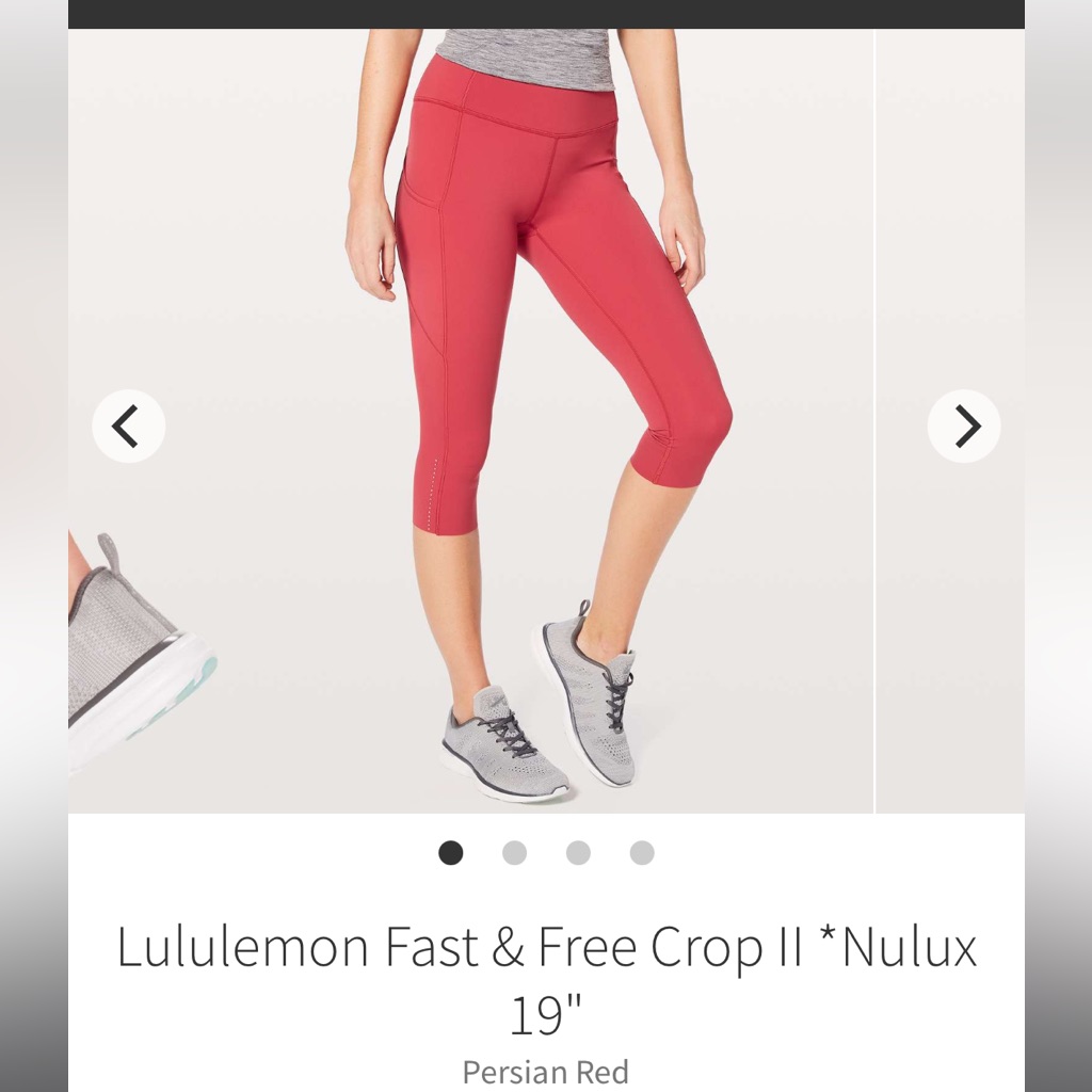 Lululemon Fast And Free Crop Ii
